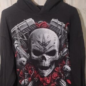 Black Skull Graphic Hoodie